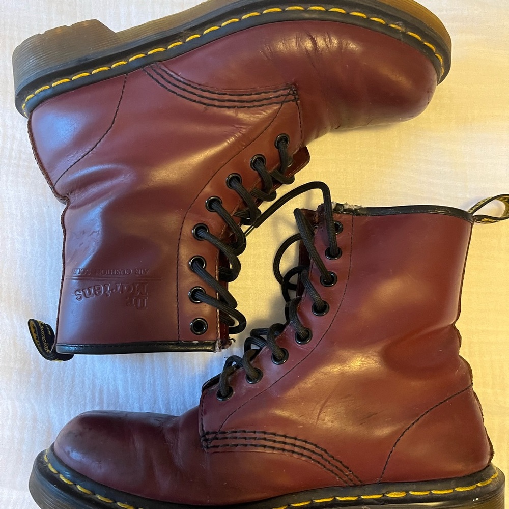 Dr. Martens Cherry Red Leather Boots